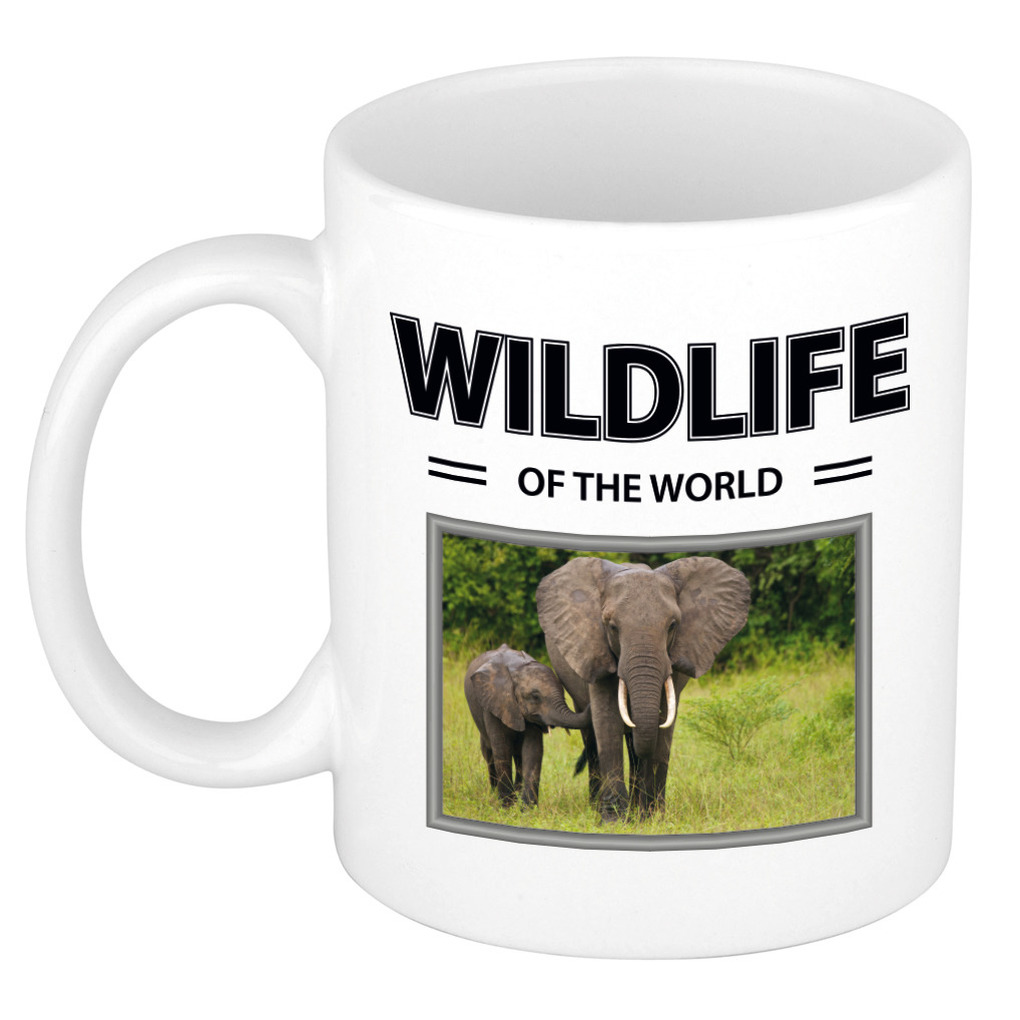 Olifant mok met dieren foto wildlife of the world -