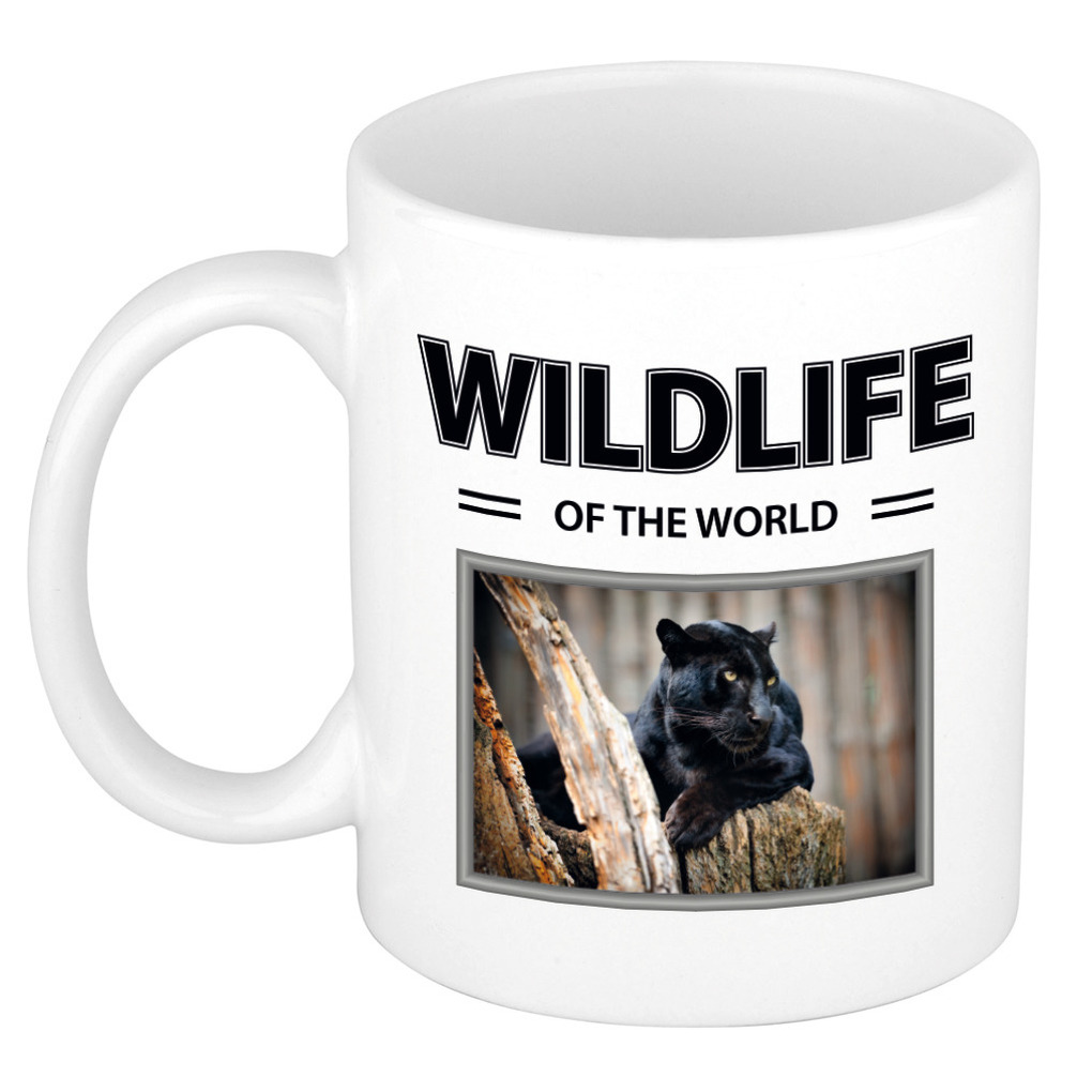 Zwarte panter mok met dieren foto wildlife of the world -