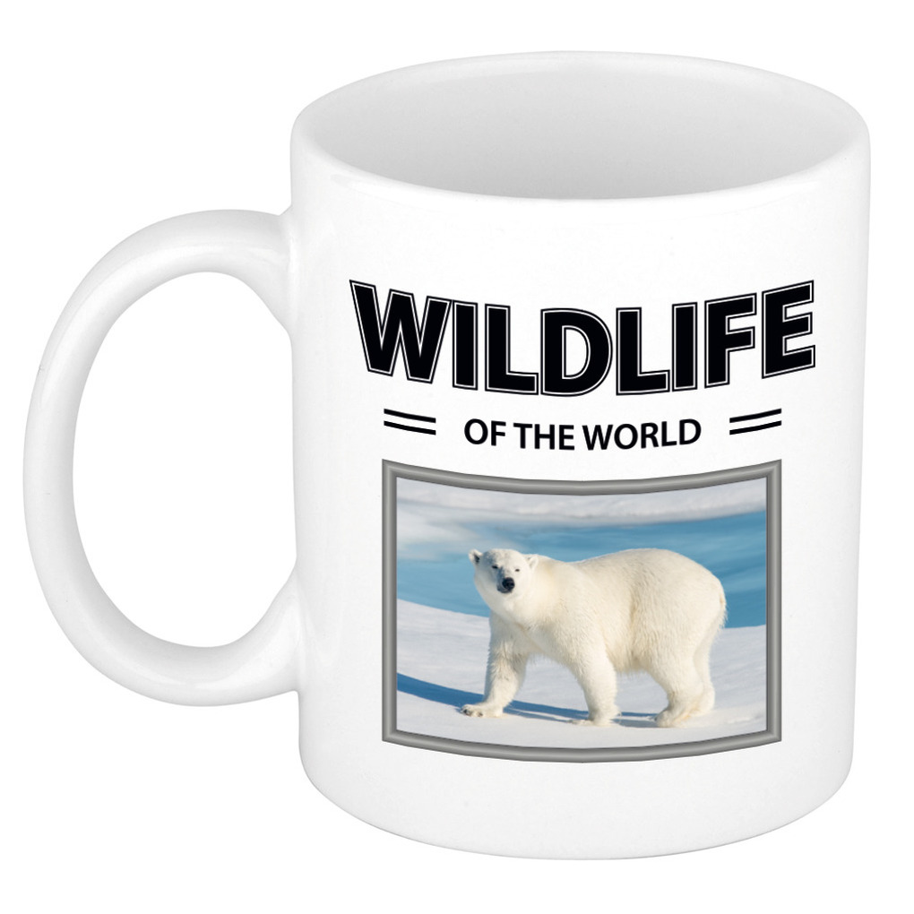 Ijsbeer mok met dieren foto wildlife of the world -