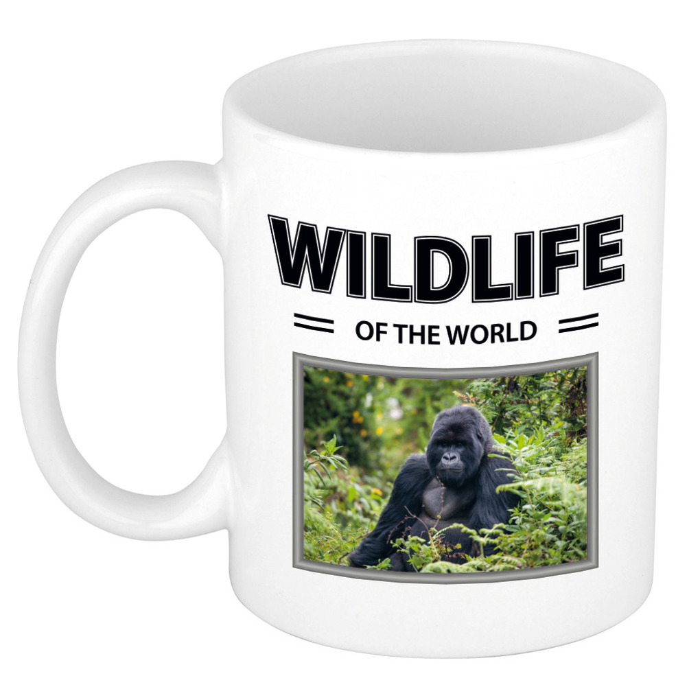 Gorilla aap mok met dieren foto wildlife of the world -