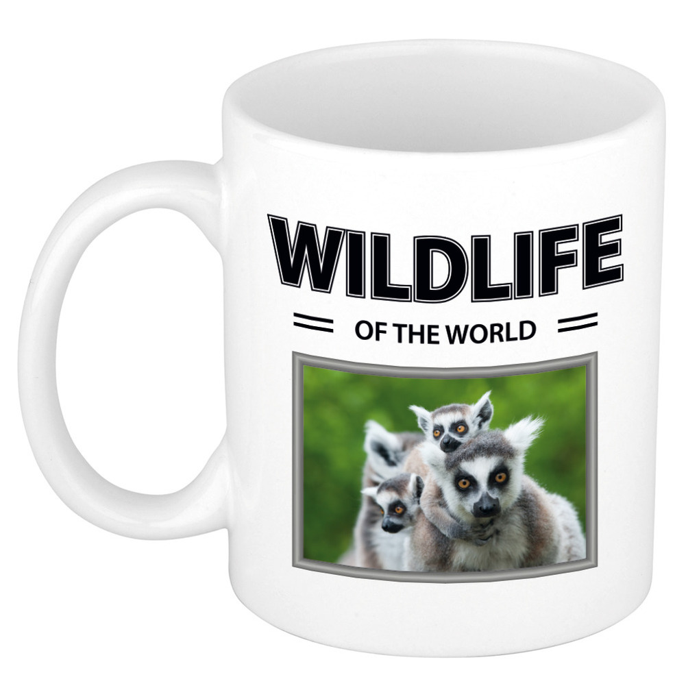 Ringstaart maki mok met dieren foto wildlife of the world -