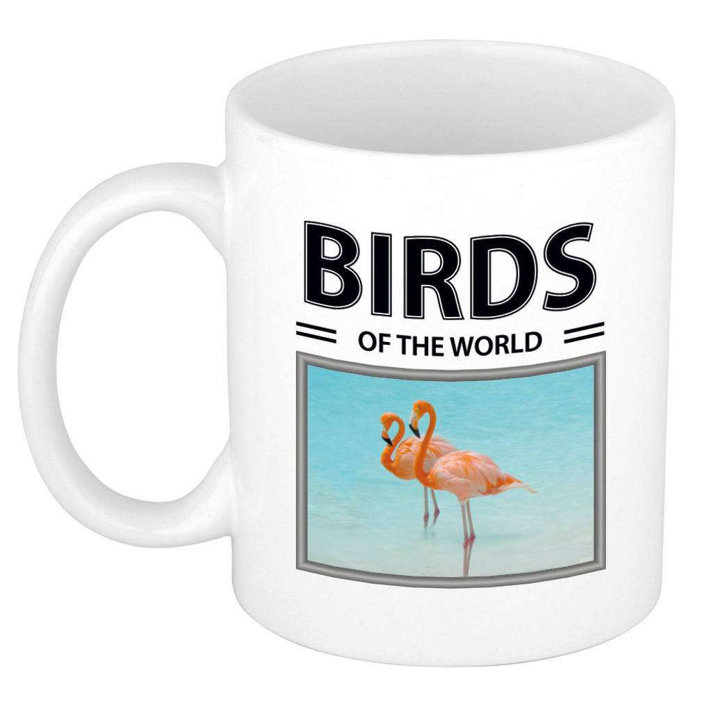 Flamingos mok met dieren foto birds of the world -