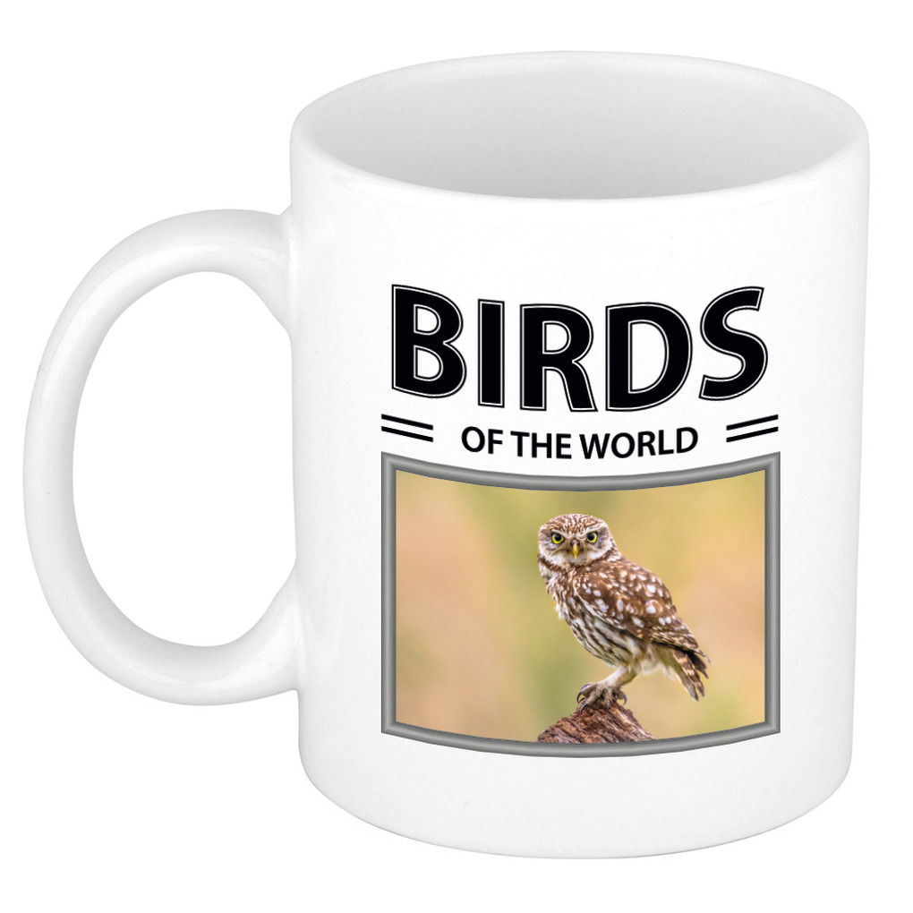 Steenuilen mok met dieren foto birds of the world -