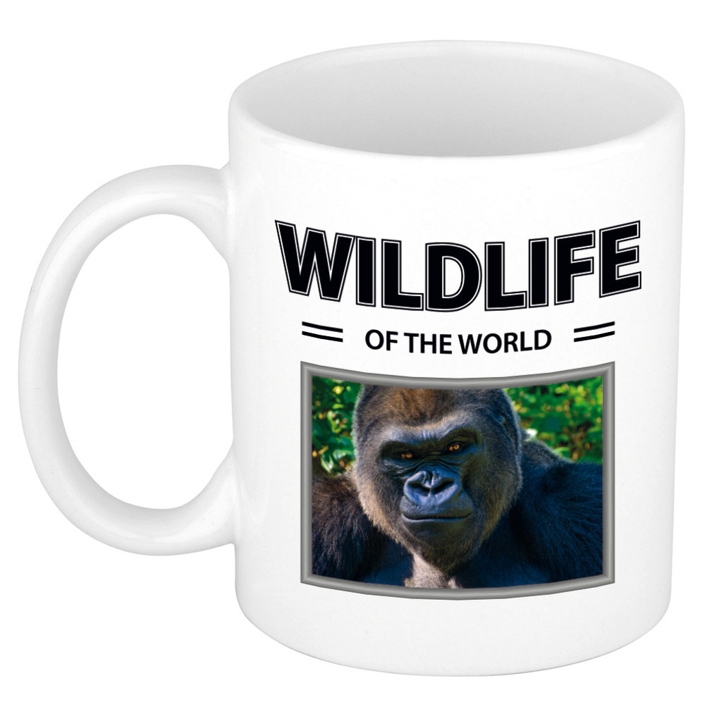 Gorilla apen mok met dieren foto wildlife of the world -