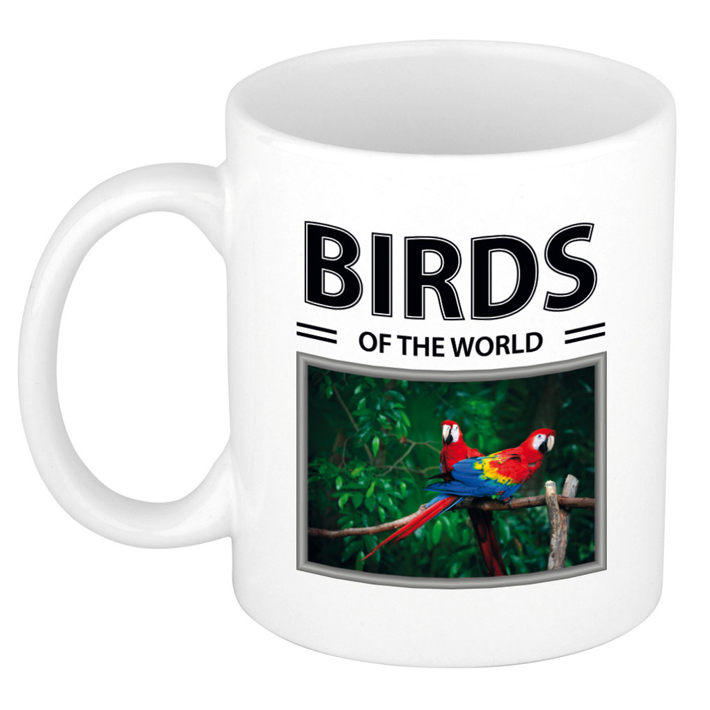 Papegaaien mok met dieren foto birds of the world -
