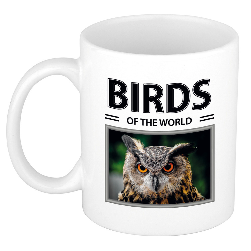 Uilen mok met dieren foto birds of the world -