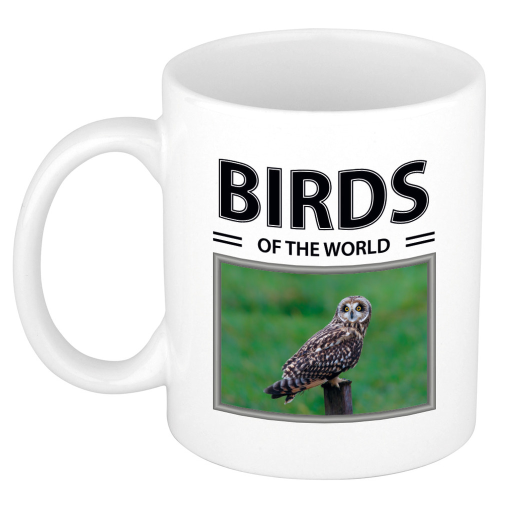 Velduilen mok met dieren foto birds of the world -