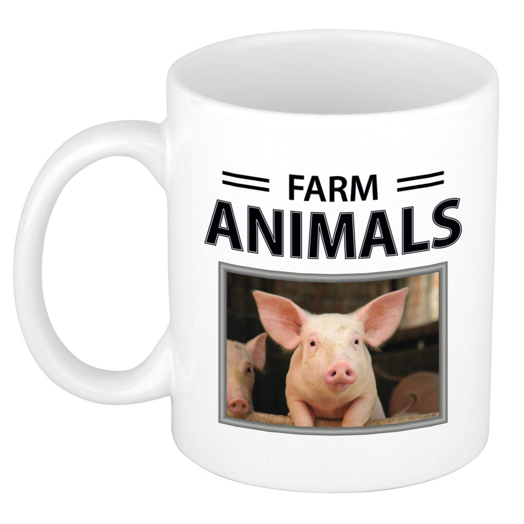 Varkens mok met dieren foto farm animals -