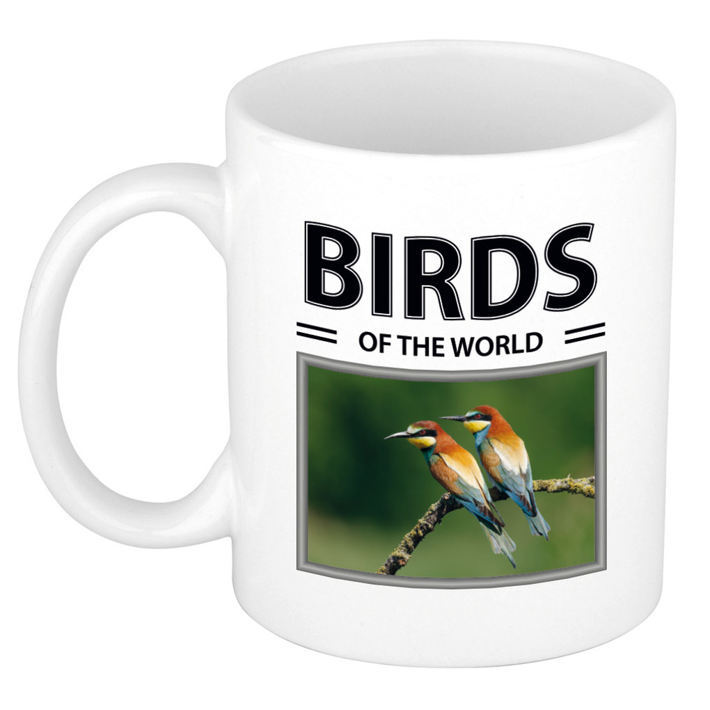 Bijeneter vogels mok met dieren foto birds of the world -