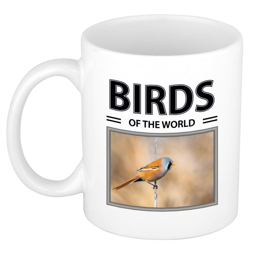 Baardmannetjes mok met dieren foto birds of the world -