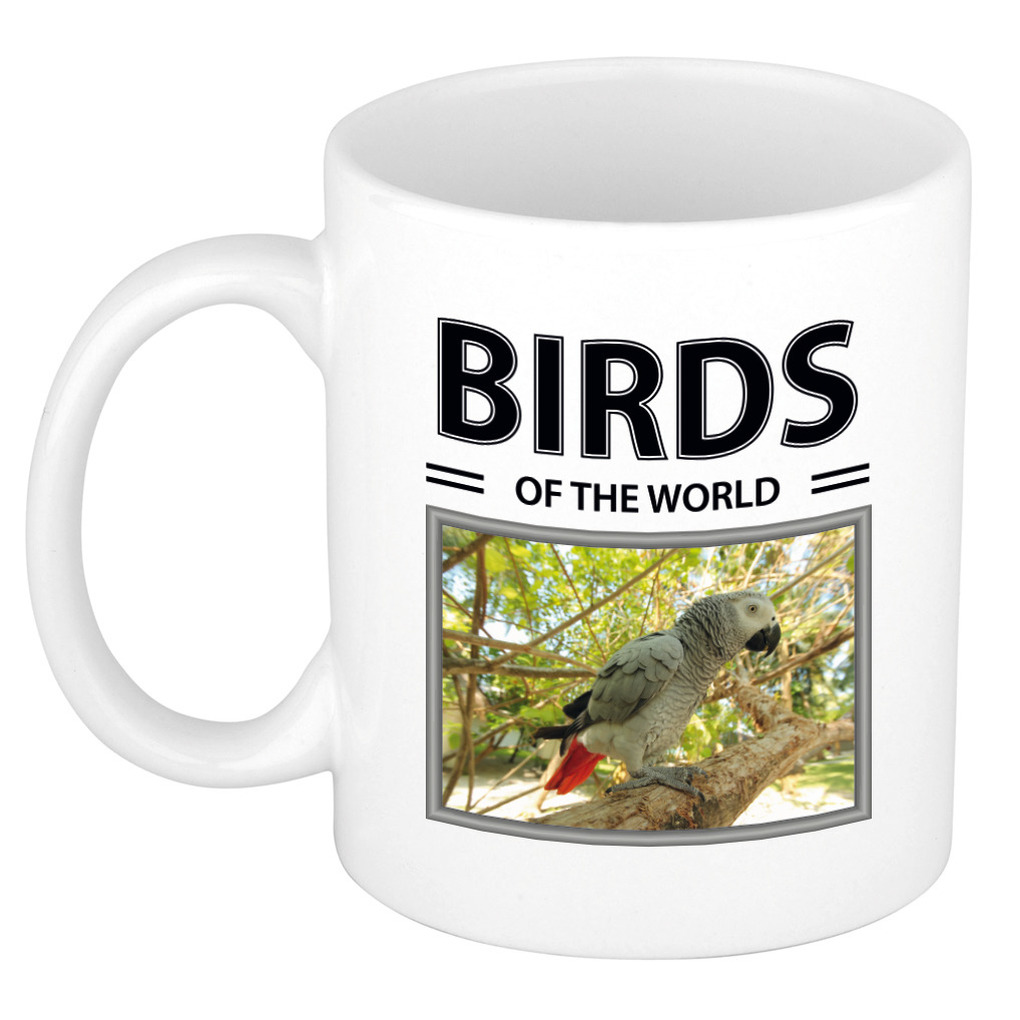 Papegaaien mok met dieren foto birds of the world -