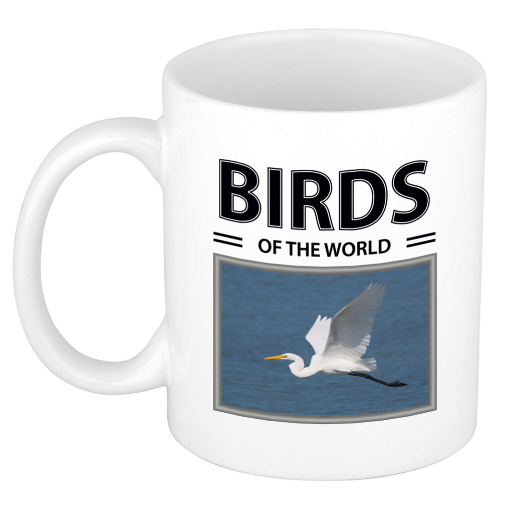 Zilvereigers mok met dieren foto birds of the world -