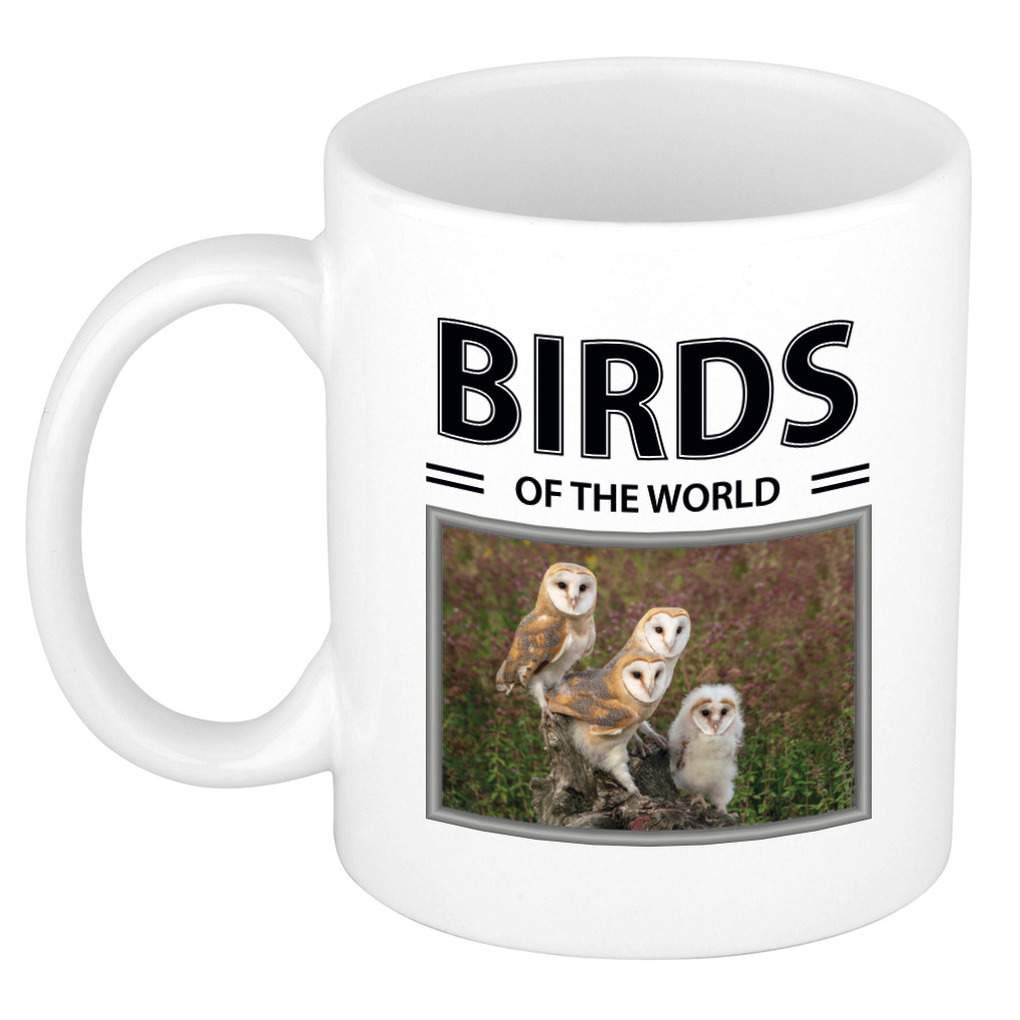 Kerkuilen mok met dieren foto birds of the world -