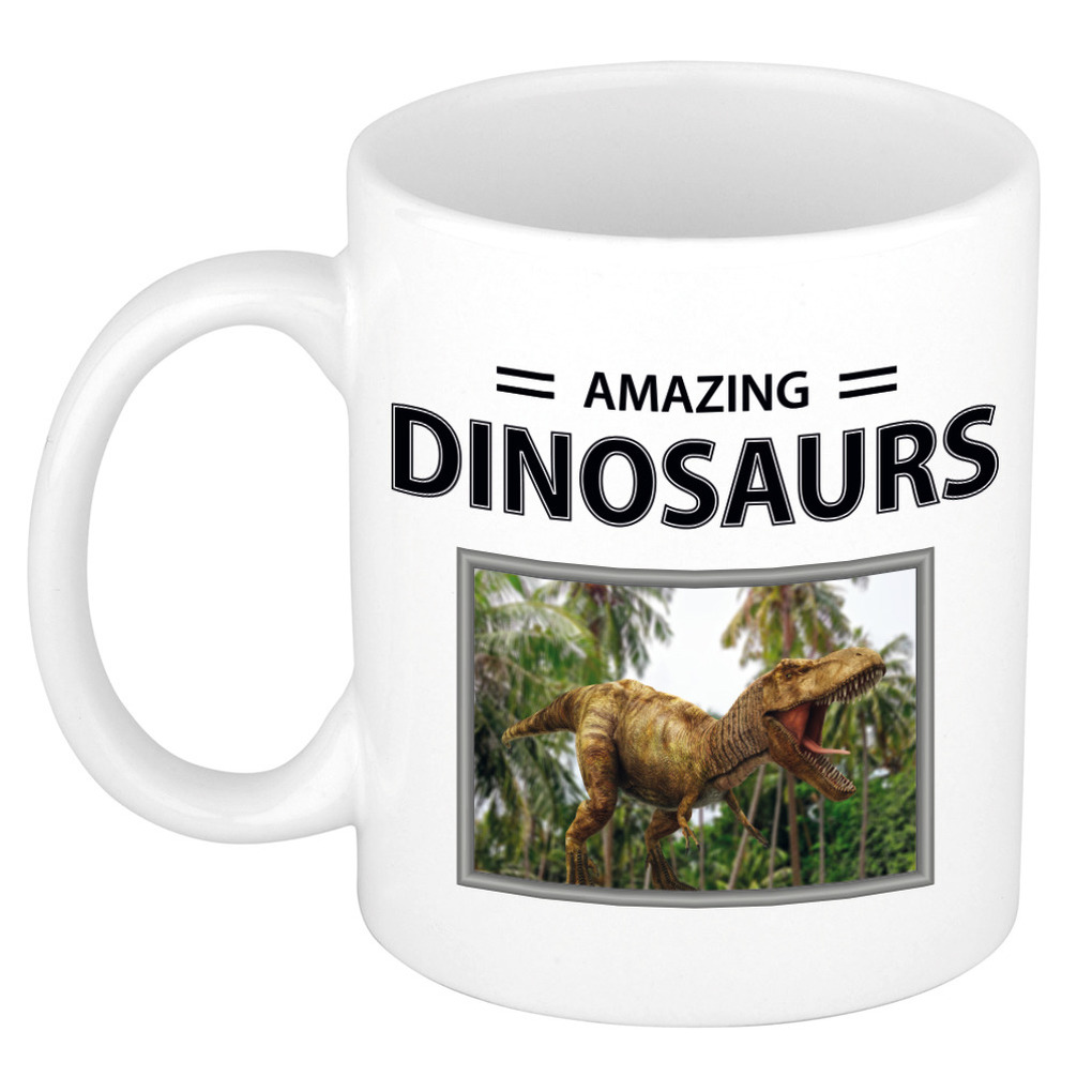 T-rex dinosaurus mok met dieren foto amazing horses -