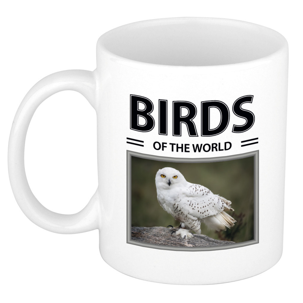 Sneeuwuilen mok met dieren foto birds of the world -