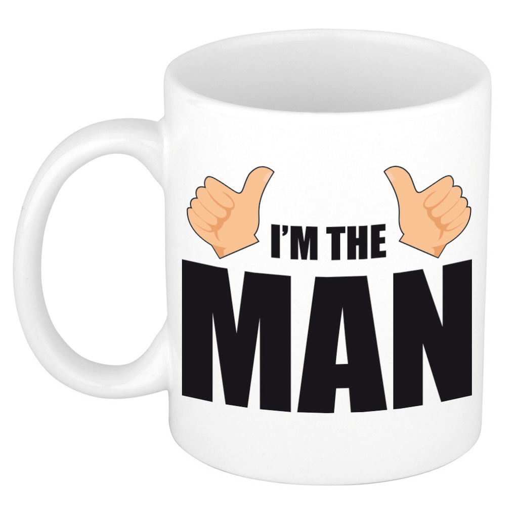 Im the man kado mok / beker wit en zwart - cadeau mok -