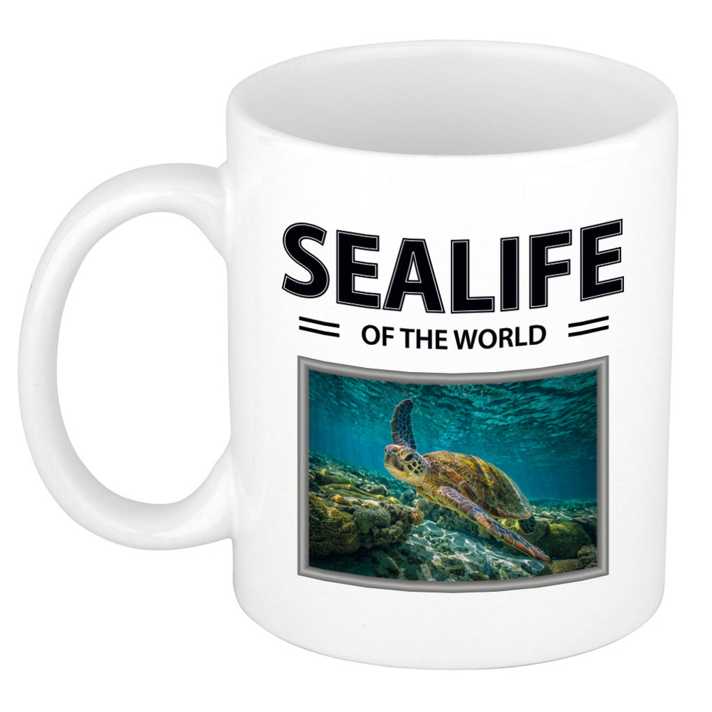 Zeeschildpad mok met dieren foto sealife of the world -
