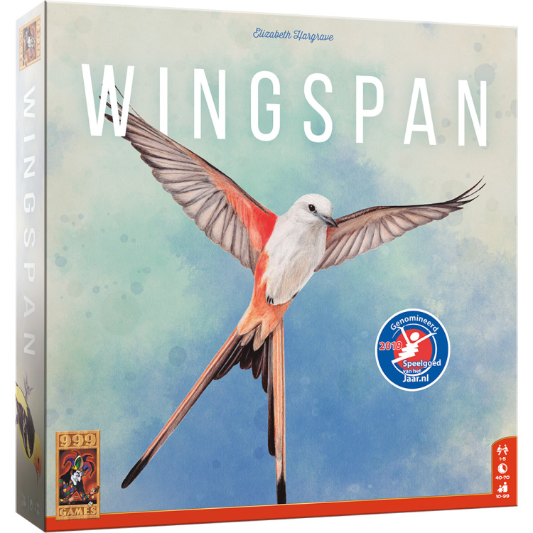 999 Games Wingspan bordspel Nederlands, 1 - 5 spelers, 40 - 70 minuten, Vanaf 10 jaar