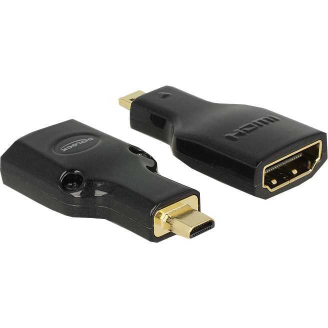 DeLOCK micro-HDMI-D male naar HDMI-A female adapter adapter