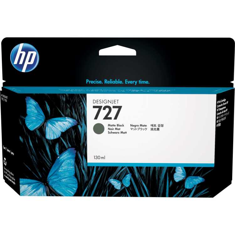 HP 727 Inktcartridge inkt B3P22A, Mat Zwart