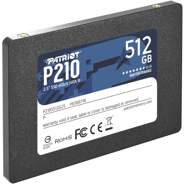 Patriot P210, 512 GB ssd P210S512G25, SATA III