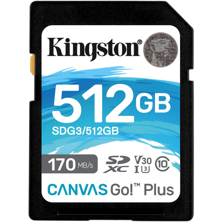 Kingston Canvas Go! Plus SDXC 512 GB geheugenkaart UHS-I U3, Class 10