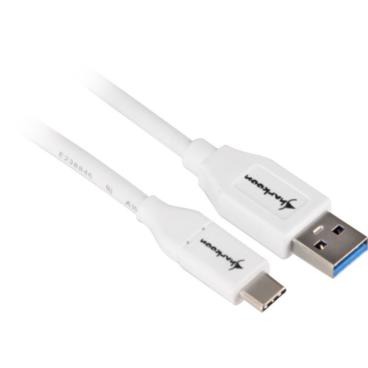 Sharkoon USB-A 3.2 > USB-C kabel 0,5 meter