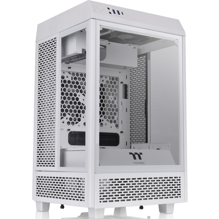 Thermaltake The Tower 100 Mini Tower Snow tower behuizing 2x USB-A 3.2 (5 Gbit/s), USB-C 3.2 (5 Gbit/s), 2x Audio, Window-kit
