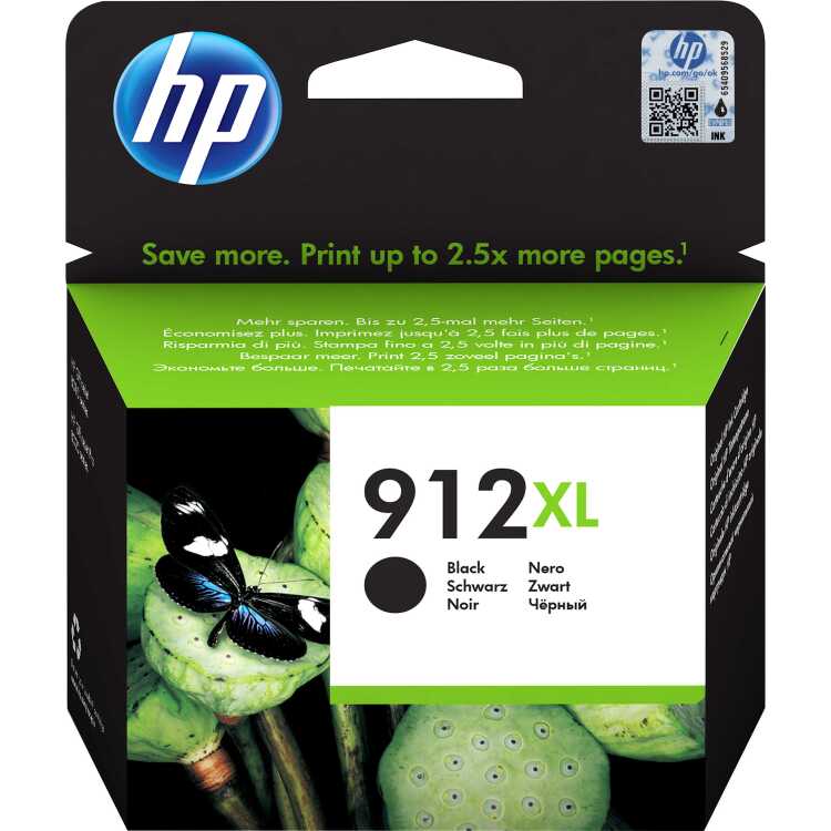 HP 912XL high-capacity zwarte inktcartridge inkt 3YL84AE