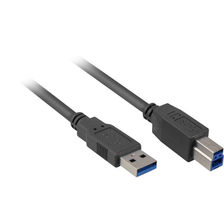 Sharkoon USB-A 3.0 > USB-B kabel 1 meter