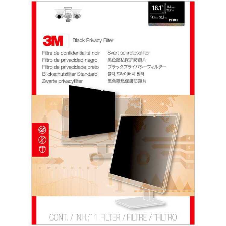 3M Privacy Filter Standaard inkijkbeveiliging 18,1" standaardmonitor