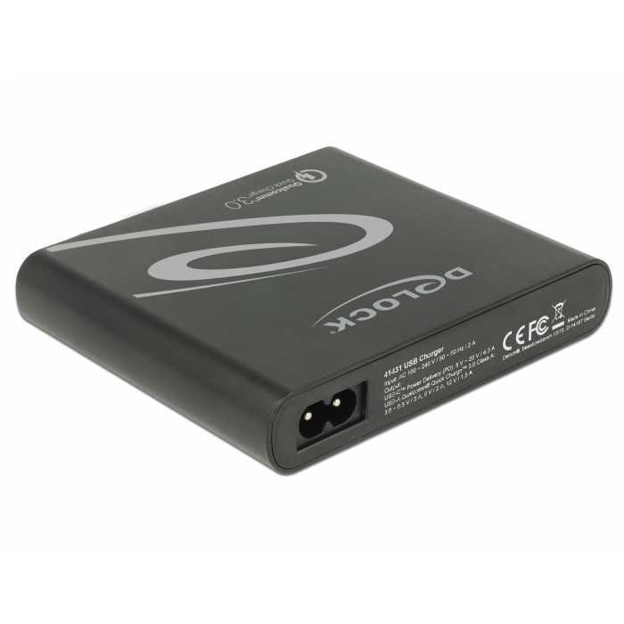 DeLOCK USB Oplader 1x USB Type-C + 3x USB Type-A oplader