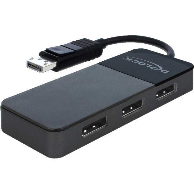 DeLOCK DisplayPort 1.4 in > 3x DisplayPort out displayport splitter 0,12 meter