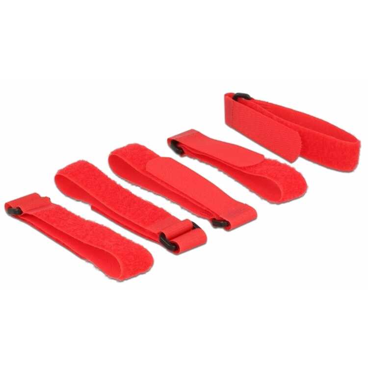 DeLOCK Kabelbinders met klittenband, 5 stuks kabelbinder L 300 mm x B 20 mm