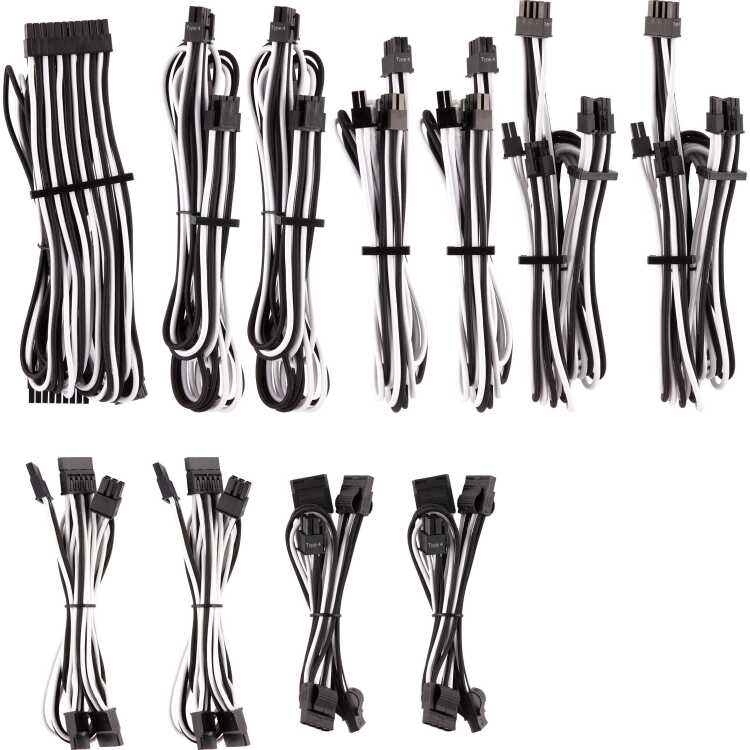 Corsair Premium Individually Sleeved PSU Pro Kit Type 4 Gen 4 kabel 20-delig