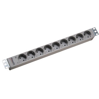 Bachmann 19 inch power strip 9x sockets 1U (333.401) stekkerdoos voor 9 stekkers, 19 inch