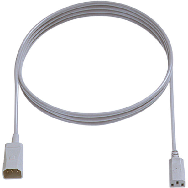 Bachmann IEC-kabel C14 (stekker) - C13 (plug) verlengkabel 2 meter