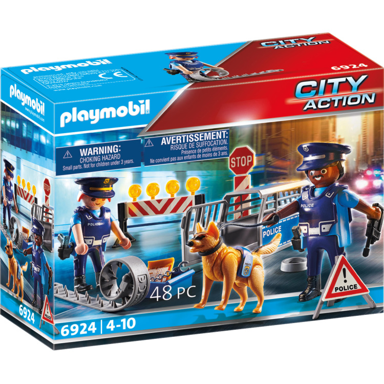 PLAYMOBIL City Action - Politie wegversperring constructiespeelgoed 6924