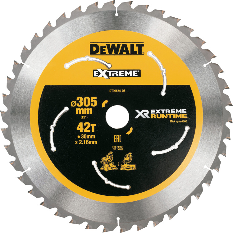 DEWALT Cirkelzaagblad DT99574, 305 / 30mm zaagblad 42 Tanden