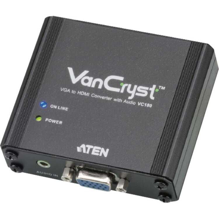 ATEN VGA female naar HDMI female Audio/Video adapter adapter