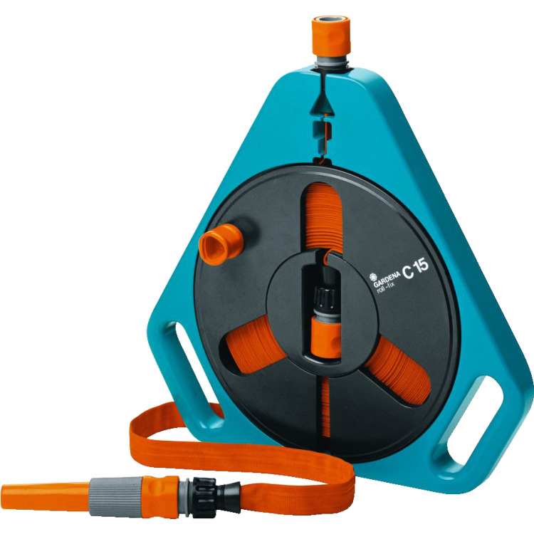 GARDENA Classic roll-fix, platte slang in cassette slanghaspel 756-20, 15 m