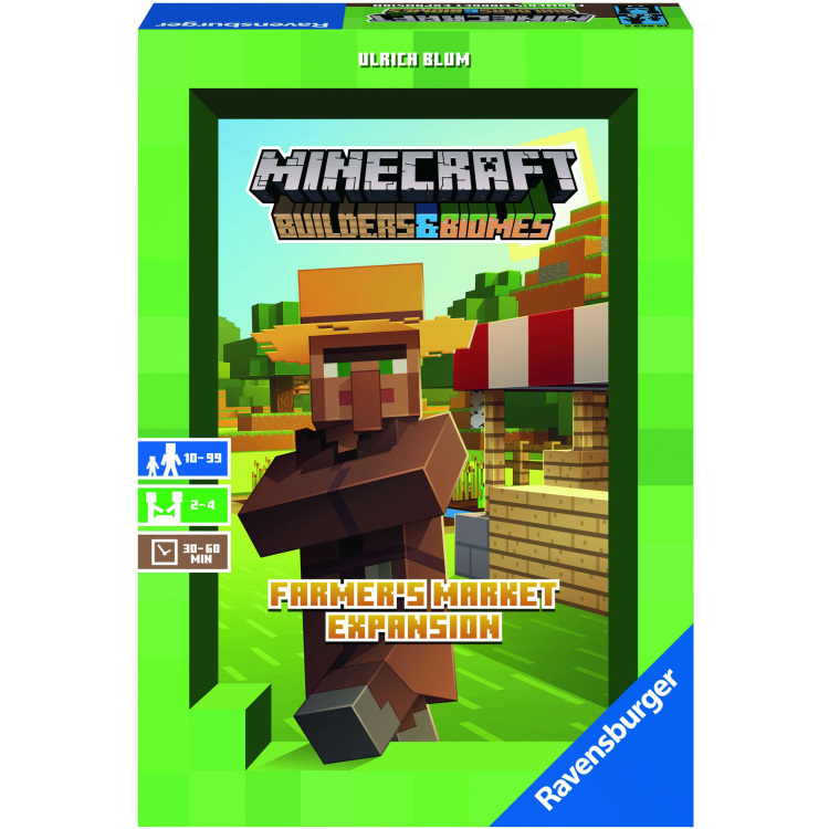 Ravensburger Minecraft Builders & Biomes Farmers Market Expansion bordspel Meertalig, Uitbreiding, 2 - 4 spelers, 60 minuten, Vanaf 10 jaar