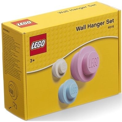 Room Copenhagen LEGO Wall Hanger wandmontage Wit, Blauw, Roze