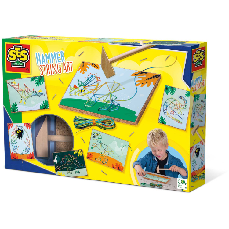 SES Creative Timmer string art dino's knutselen 14957