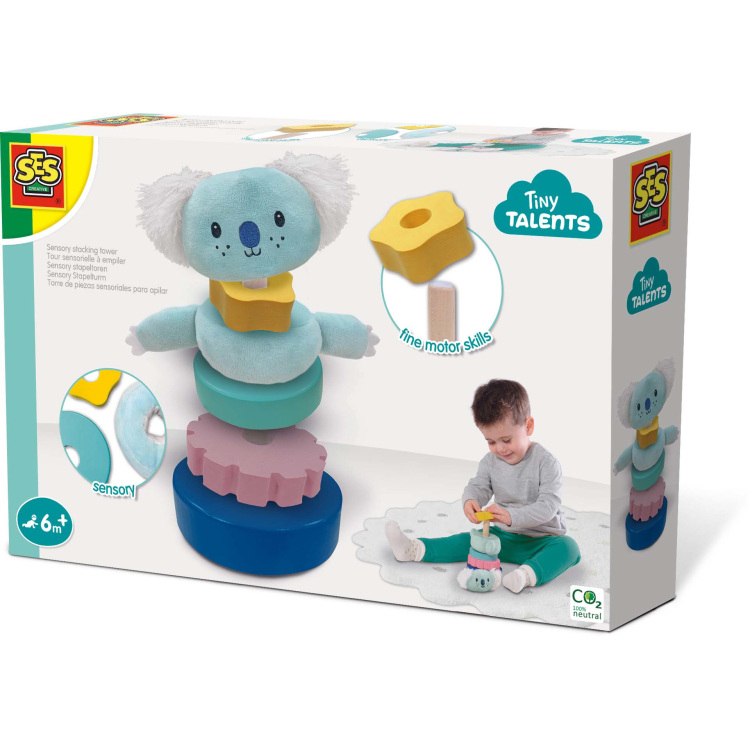 SES Creative Tiny talents - Sensory stapeltoren behendigheidsspel 13116
