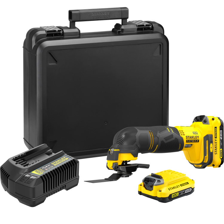 Stanley FATMAX V20 18V Multitool multifunctioneel gereedschap Koffer, 2 accu's (2.0Ah) en oplader (2A) inbegrepen