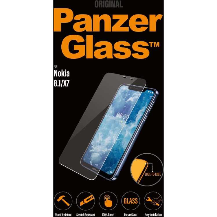 PanzerGlass Screenprotector Nokia 8.1 / X7 beschermfolie