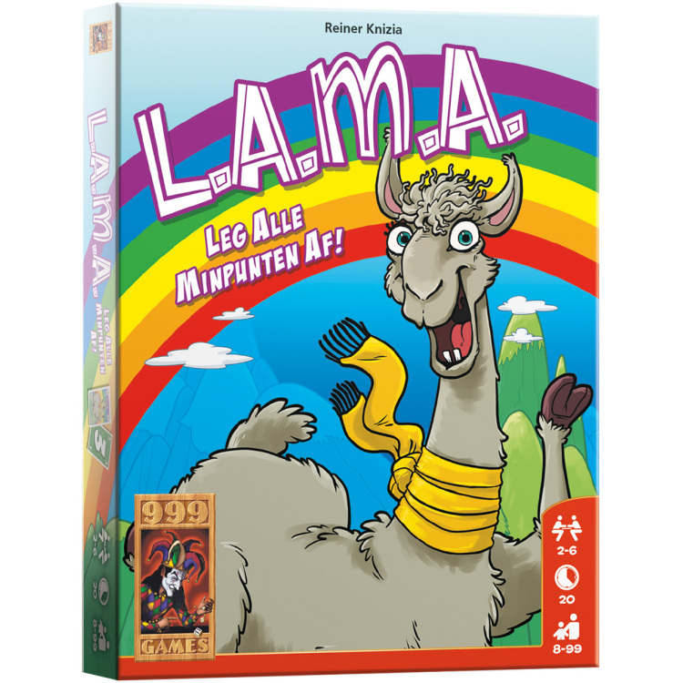 999 Games L.A.M.A. kaartspel Nederlands, Frans, 2-6, 20 minuten, vanaf 8 jaar