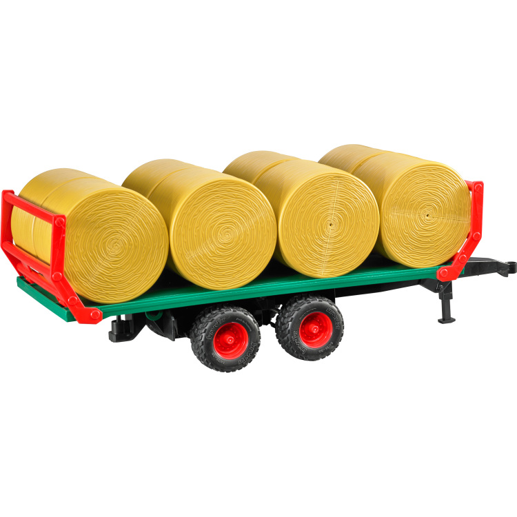 bruder Balentransport aanhanger met 8 ronde balen modelvoertuig 02220