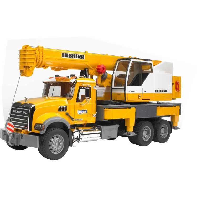 bruder MACK Granite Liebherr Kraanwagen modelvoertuig 02818